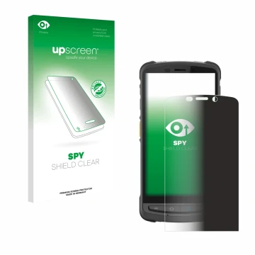 Vorderseite einer Produktverpackung mit dem Markenlogo upscreen. Daneben ist das Gerät Newland MT9055 Orca III mit dem zugehör