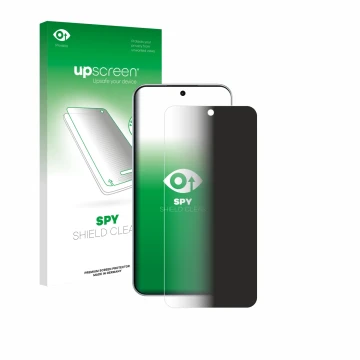 Vorderseite einer Produktverpackung mit dem Markenlogo upscreen. Daneben ist das Gerät Oppo F31 Pro mit dem zugehörigen Displa