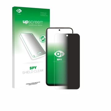 Vorderseite einer Produktverpackung mit dem Markenlogo upscreen. Daneben ist das Gerät Oppo A6t 4G mit dem zugehörigen Display