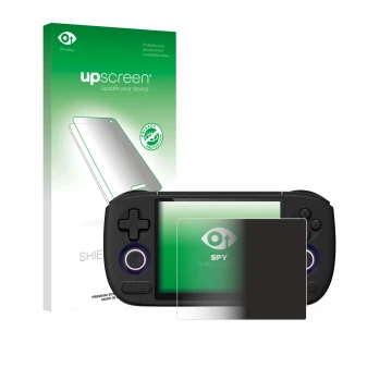 Vorderseite einer Produktverpackung mit dem Markenlogo upscreen. Daneben ist das Gerät Ayaneo Pocket Air Mini mit dem zugehöri