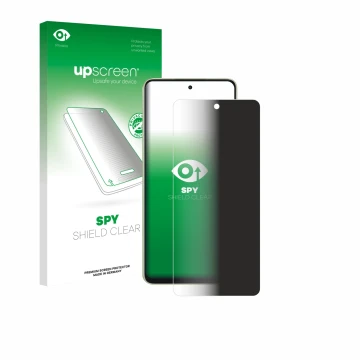 Vorderseite einer Produktverpackung mit dem Markenlogo upscreen. Daneben ist das Gerät Oppo A5 Energy mit dem zugehörigen Disp