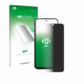Vorderseite einer Produktverpackung mit dem Markenlogo upscreen. Daneben ist das Gerät Oppo A6x 4G mit dem zugehörigen Display