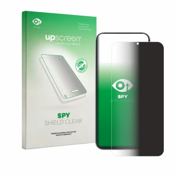 Vorderseite einer Produktverpackung mit dem Markenlogo upscreen. Daneben ist das Gerät realme C100i mit dem zugehörigen Displa