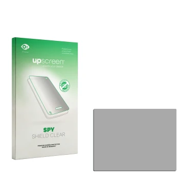 Vorderseite einer Produktverpackung mit dem Markenlogo upscreen. Daneben ist der zugehörige Displayschutz.