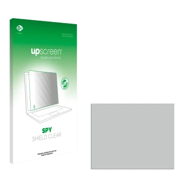 Vorderseite einer Produktverpackung mit dem Markenlogo upscreen. Daneben ist der zugehörige Displayschutz.