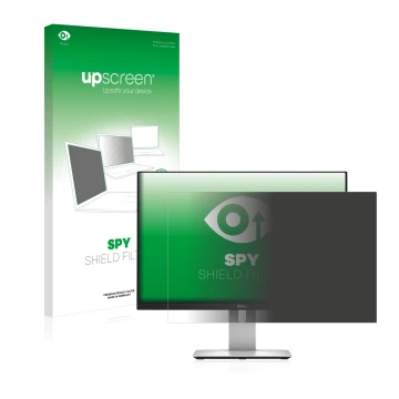 Vorderseite einer Produktverpackung mit dem Markenlogo upscreen. Daneben ist das Gerät Dell Ultrasharp U2415 mit dem zugehörig
