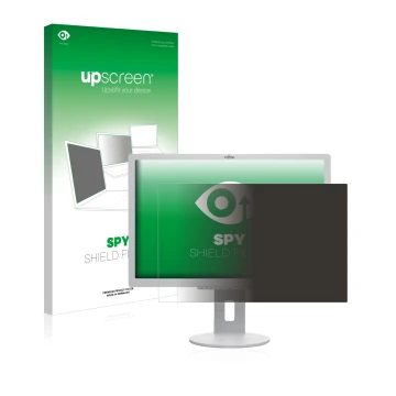 Vorderseite einer Produktverpackung mit dem Markenlogo upscreen. Daneben ist das Gerät Fujitsu B22-8 WE Neo mit dem zugehörige