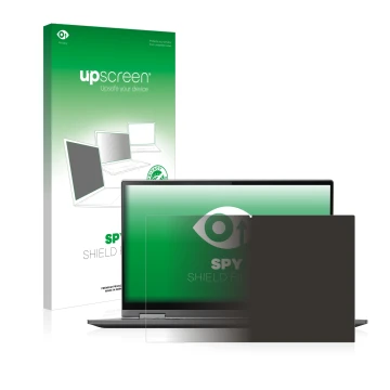 Vorderseite einer Produktverpackung mit dem Markenlogo upscreen. Daneben ist das Gerät Lenovo Yoga C740 14