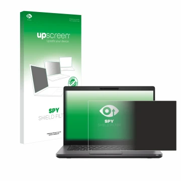 Vorderseite einer Produktverpackung mit dem Markenlogo upscreen. Daneben ist das Gerät Dell Latitude 5400 mit dem zugehörigen 