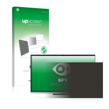 Vorderseite einer Produktverpackung mit dem Markenlogo upscreen. Daneben ist das Gerät Acer Aspire C24-963 mit dem zugehörigen