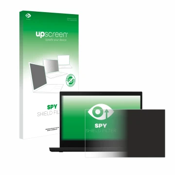 Vorderseite einer Produktverpackung mit dem Markenlogo upscreen. Daneben ist das Gerät Lenovo ThinkPad L14 mit dem zugehörigen