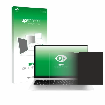 Vorderseite einer Produktverpackung mit dem Markenlogo upscreen. Daneben ist das Gerät Samsung Galaxy Book2 Pro 360 15.6