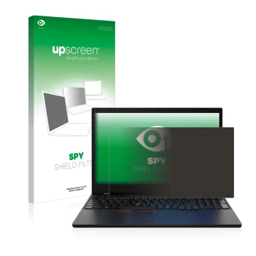 Vorderseite einer Produktverpackung mit dem Markenlogo upscreen. Daneben ist das Gerät Lenovo ThinkPad L15 Gen 2 mit dem zugeh