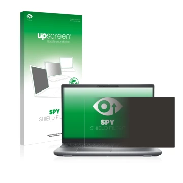 Vorderseite einer Produktverpackung mit dem Markenlogo upscreen. Daneben ist das Gerät Dell Latitude 5531 mit dem zugehörigen 