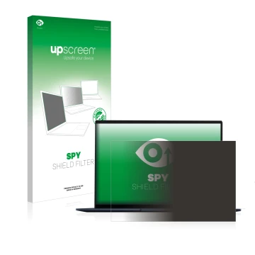 Vorderseite einer Produktverpackung mit dem Markenlogo upscreen. Daneben ist das Gerät ASUS ZenBook 14 OLED mit dem zugehörige