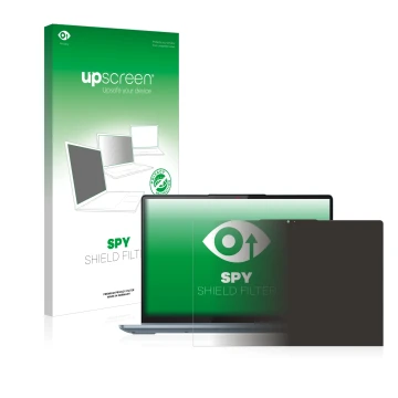 Vorderseite einer Produktverpackung mit dem Markenlogo upscreen. Daneben ist das Gerät Lenovo IdeaPad Flex 5 14