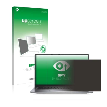 Vorderseite einer Produktverpackung mit dem Markenlogo upscreen. Daneben ist das Gerät Dell Latitude 9520 2-in-1 mit dem zugeh