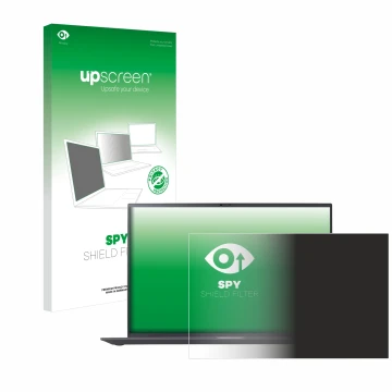 Vorderseite einer Produktverpackung mit dem Markenlogo upscreen. Daneben ist das Gerät LG gram 16'' 2023 mit dem zugehörigen D