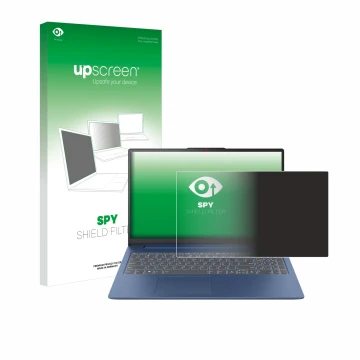 Vorderseite einer Produktverpackung mit dem Markenlogo upscreen. Daneben ist das Gerät Lenovo IdeaPad Slim 3 Gen 8 15