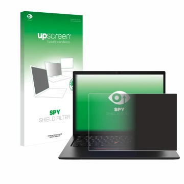 Vorderseite einer Produktverpackung mit dem Markenlogo upscreen. Daneben ist das Gerät Lenovo ThinkPad L13 Gen 4 Non-Touch mit