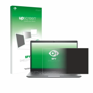 Vorderseite einer Produktverpackung mit dem Markenlogo upscreen. Daneben ist das Gerät Dell Latitude 5350 Laptop mit dem zugeh