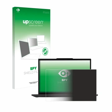 Vorderseite einer Produktverpackung mit dem Markenlogo upscreen. Daneben ist das Gerät Lenovo ThinkPad T14 Gen 5 mit dem zugeh