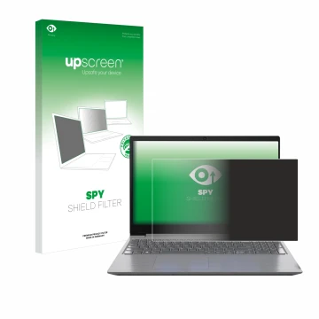 Vorderseite einer Produktverpackung mit dem Markenlogo upscreen. Daneben ist das Gerät Lenovo 15.6