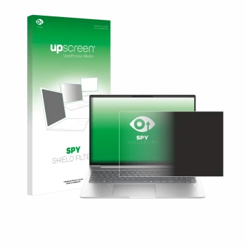 Vorderseite einer Produktverpackung mit dem Markenlogo upscreen. Daneben ist das Gerät HP ProBook 460 G11 mit dem zugehörigen 