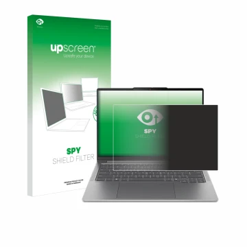 Vorderseite einer Produktverpackung mit dem Markenlogo upscreen. Daneben ist das Gerät Lenovo IdeaPad Pro 5 Gen 10 14