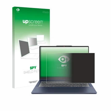 Vorderseite einer Produktverpackung mit dem Markenlogo upscreen. Daneben ist das Gerät Lenovo IdeaPad 5 2-in-1 Gen 10 14