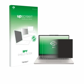 Vorderseite einer Produktverpackung mit dem Markenlogo upscreen. Daneben ist das Gerät Lenovo Chromebook Plus 14 mit dem zugeh