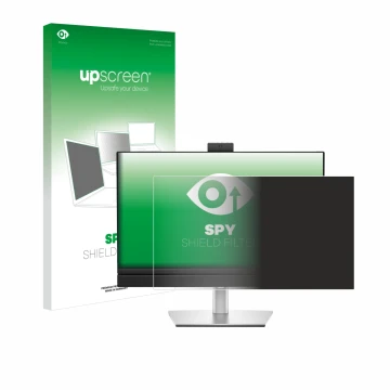 Vorderseite einer Produktverpackung mit dem Markenlogo upscreen. Daneben ist das Gerät Dell Pro 24 All-in-One PC mit dem zugeh