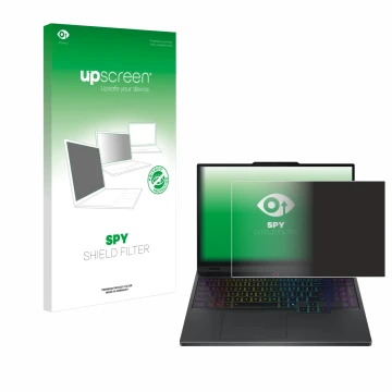 Vorderseite einer Produktverpackung mit dem Markenlogo upscreen. Daneben ist das Gerät Lenovo Legion 5i Gen 10 15