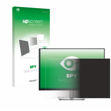 Vorderseite einer Produktverpackung mit dem Markenlogo upscreen. Daneben ist das Gerät Dell Pro 24 Plus P2425 mit dem zugehöri