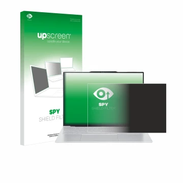 Vorderseite einer Produktverpackung mit dem Markenlogo upscreen. Daneben ist das Gerät Acer Swift Air 16 mit dem zugehörigen D