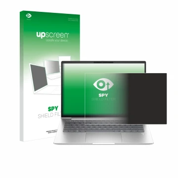 Vorderseite einer Produktverpackung mit dem Markenlogo upscreen. Daneben ist das Gerät HP ProBook 4 G1a 14