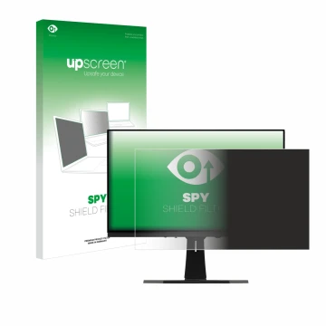 Vorderseite einer Produktverpackung mit dem Markenlogo upscreen. Daneben ist das Gerät ViewSonic XG273 mit dem zugehörigen Dis