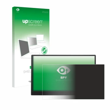 Vorderseite einer Produktverpackung mit dem Markenlogo upscreen. Daneben ist das Gerät Azeyou PM1506S 15.6