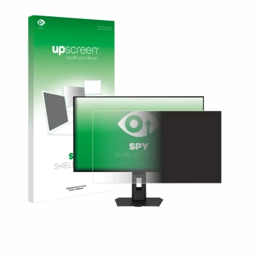 Vorderseite einer Produktverpackung mit dem Markenlogo upscreen. Daneben ist das Gerät ASUS ROG Strix OLED XG27AQWMG mit dem z