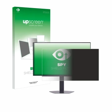 Vorderseite einer Produktverpackung mit dem Markenlogo upscreen. Daneben ist das Gerät LG UltraGear 27GX704A mit dem zugehörig