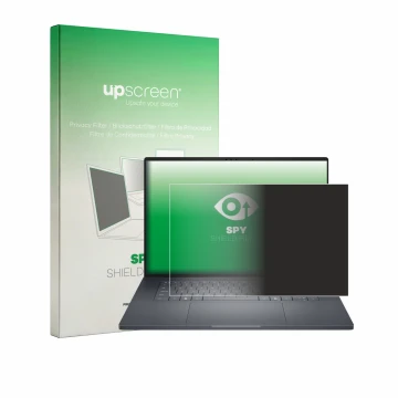 Vorderseite einer Produktverpackung mit dem Markenlogo upscreen. Daneben ist das Gerät Dell Pro Precision 7 Series 16 mit dem 