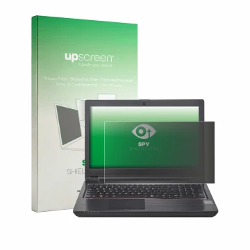 Vorderseite einer Produktverpackung mit dem Markenlogo upscreen. Daneben ist das Gerät Fujitsu Celsius H780 mit dem zugehörige
