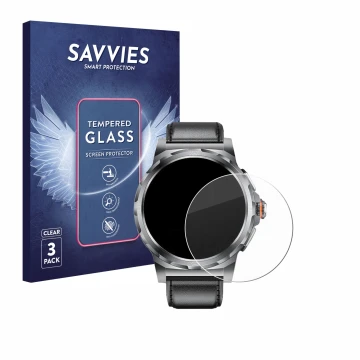 Vorderseite einer Produktverpackung mit dem Markenlogo Savvies. Daneben ist das Gerät LIGE SML6-R-E 1.43