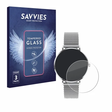 Vorderseite einer Produktverpackung mit dem Markenlogo Savvies. Daneben ist das Gerät Pireware Amory 5 Mini mit dem zugehörige