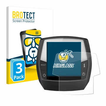 Vorderseite einer Produktverpackung mit dem Markenlogo BROTECT. Daneben ist das Gerät Bosch Intuvia Active Line mit dem zugehö