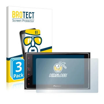 Vorderseite einer Produktverpackung mit dem Markenlogo BROTECT. Daneben ist das Gerät Pioneer SPH-DA120 mit dem zugehörigen Di