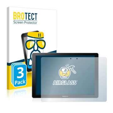 Vorderseite einer Produktverpackung mit dem Markenlogo BROTECT. Daneben ist das Gerät Samsung Galaxy Book 12 mit dem zugehörig