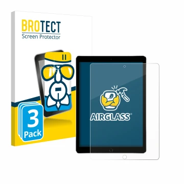 Vorderseite einer Produktverpackung mit dem Markenlogo BROTECT. Daneben ist das Gerät Apple iPad Pro 12.9