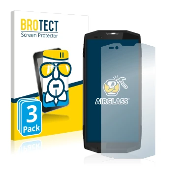 Vorderseite einer Produktverpackung mit dem Markenlogo BROTECT. Daneben ist das Gerät Blackview BV9000 Pro mit dem zugehörigen