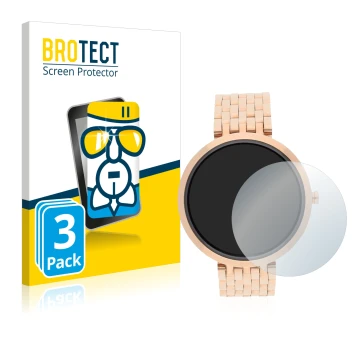 Vorderseite einer Produktverpackung mit dem Markenlogo BROTECT. Daneben ist das Gerät Xlyne X-Watch Siona XW Fit mit dem zugeh